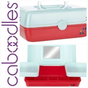 Caboodles Pretty In Petite Makeup Organizer- Mint Over Burgandy